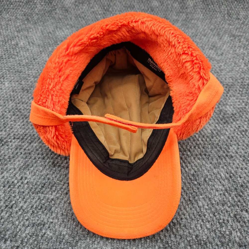 Vintage Cabela's Men's Large Orange Gore-Tex Thinsulate Trapper Hat Hunting Cap - Picture 7 of 9